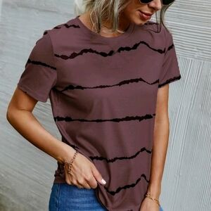 Stripped PURPLE AND BLACK shirt from shein NWOT